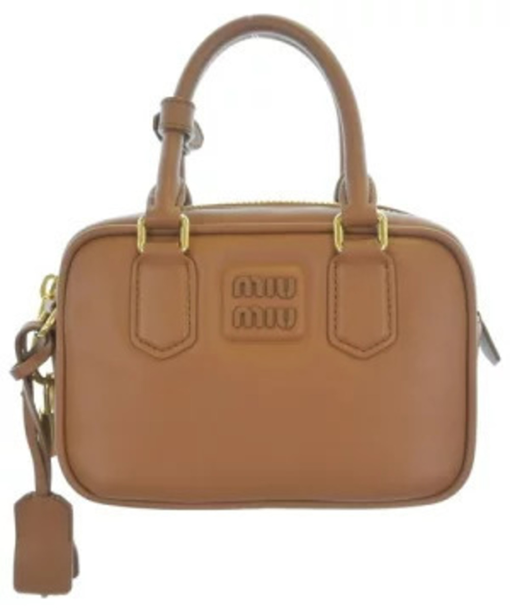 Miu Miu Arcadie Leather Bag cognac brown leather
